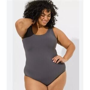 Torrid Sculpting Knit Bodysuit Size 1X Gray